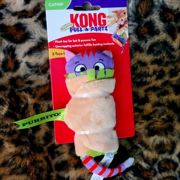Kong Pull A Partz Cat Toy Purrito Kitty w Catnip ,, New! - Picture 1 of 2